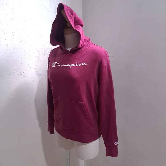 Champion | fusha (Pinkish~purple) simple logo pullover hoodie sweater - Picture 2 of 9